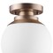 Globe Electric Globe Electric Portland 9.91 in. H X 8 in. W X 8 in. L Brass White Ceiling Light 65792 - alternate 7